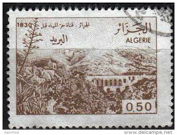 ALGERIA 1984 Views Of Algeria Before 1830 - Algiers From Aqueduct - 50c. - Brown  FU - Algérie (1962-...)