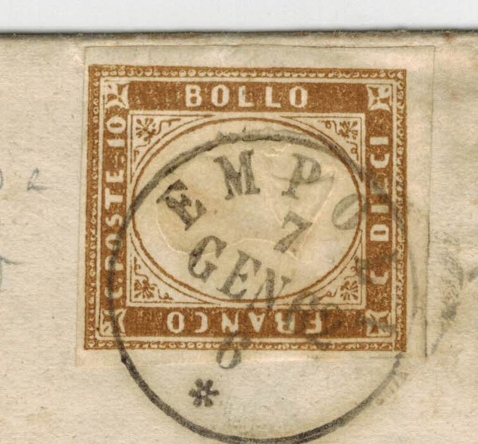 Lettera Da Empoli A Buonconvento 1862 Con 10 Centesimi Sardegna IV Emissione - Sardegna