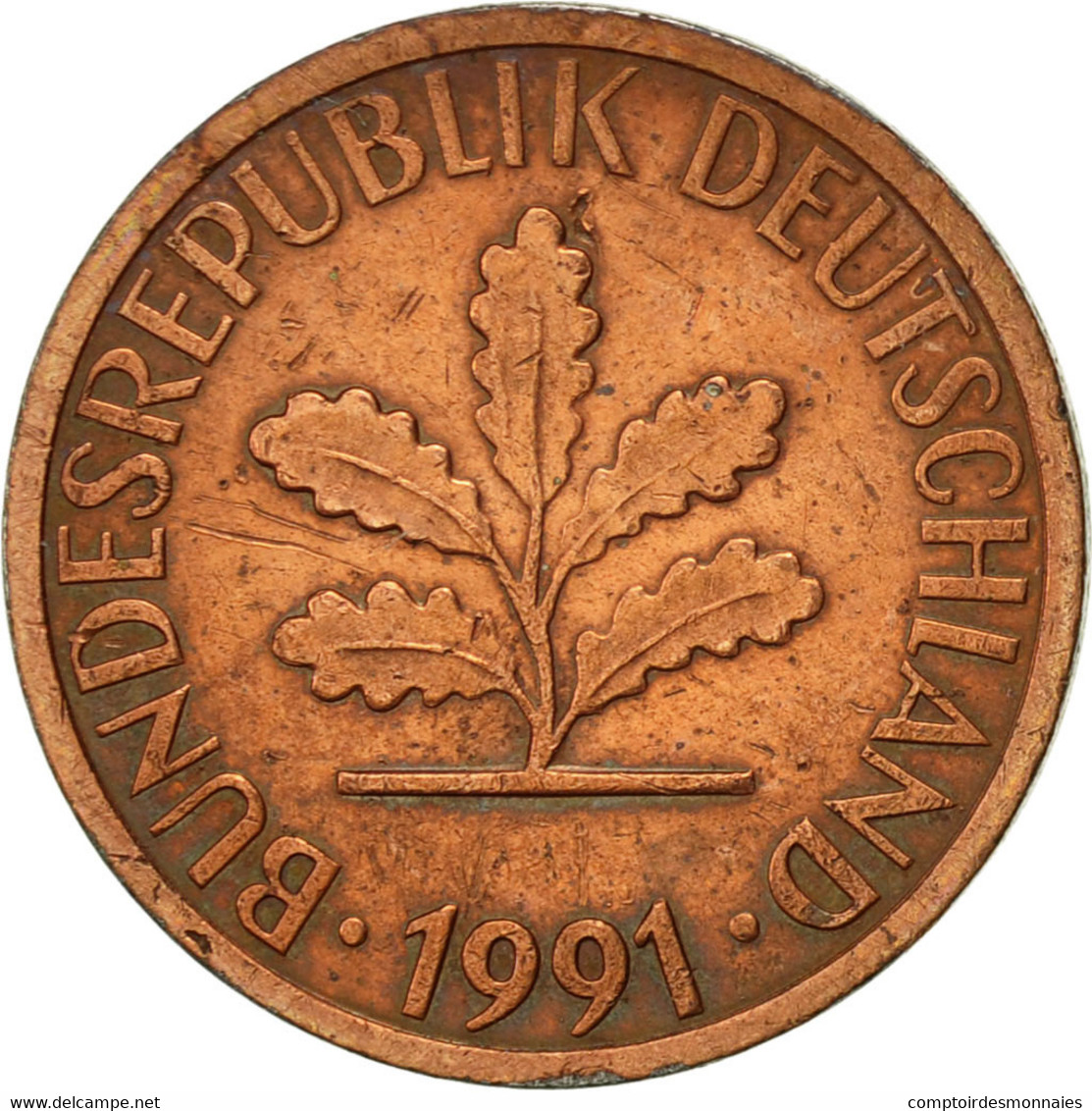 Monnaie, République Fédérale Allemande, Pfennig, 1991, Munich, TTB, Copper - 1 Pfennig