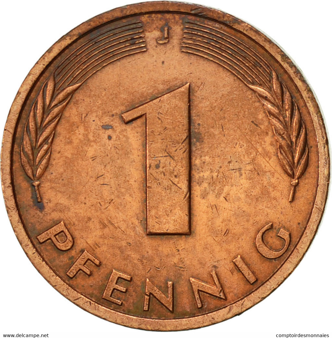 Monnaie, République Fédérale Allemande, Pfennig, 1987, Hambourg, TTB, Copper - 1 Pfennig