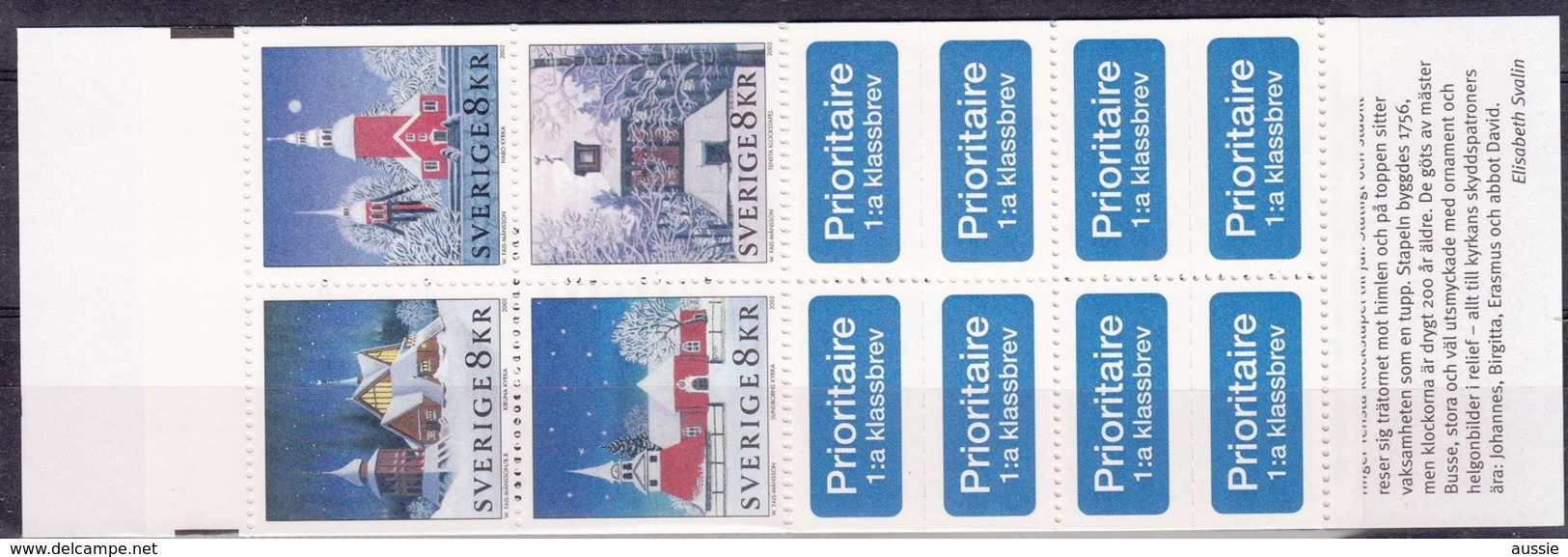 Sverige Suède Zweden 2002 Carnet C2304 ***  MNH 80 Kr. Cote 27,50 Euro Noël Kerstmis Christmas - 1981-..