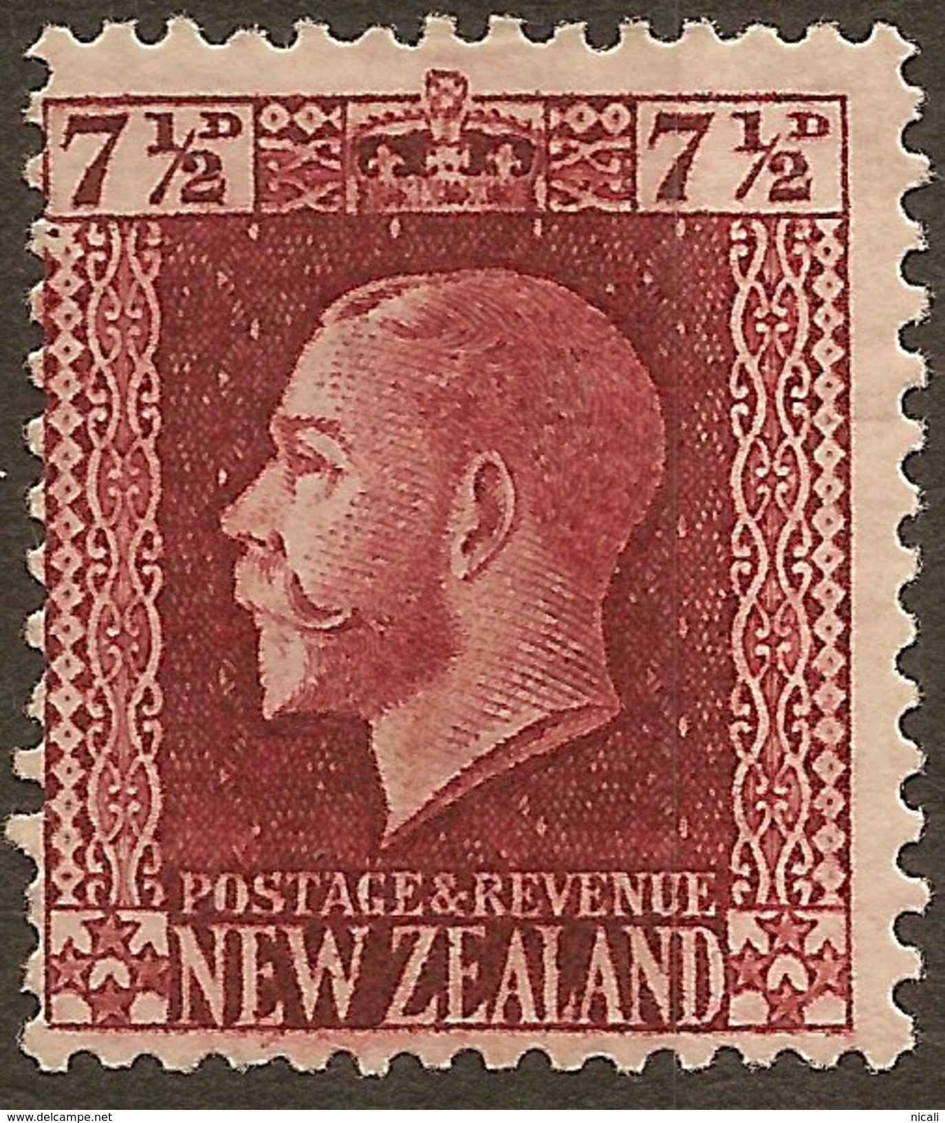 NZ 1915 7.5d KGV P14x13.5 SG 426 HM #AAN239 - Nuovi