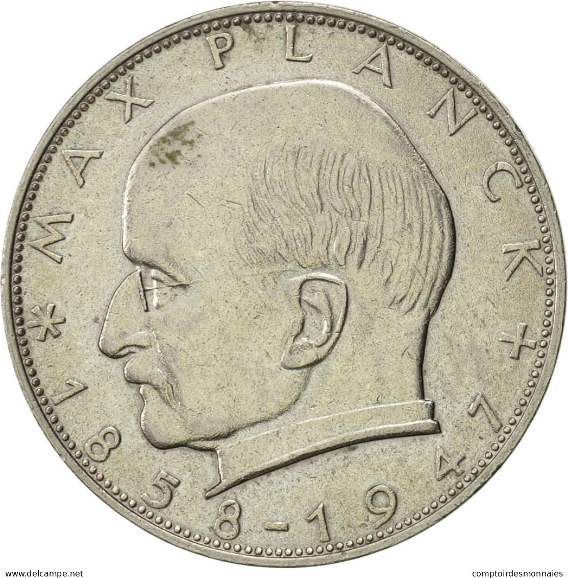 Monnaie, République Fédérale Allemande, 2 Mark, 1966, Hambourg, TTB+ - 2 Mark