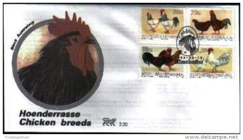 BOPHUTHTSWANA, 1993, Mint FDC, MI 290-293, Chickens, - Bophuthatswana