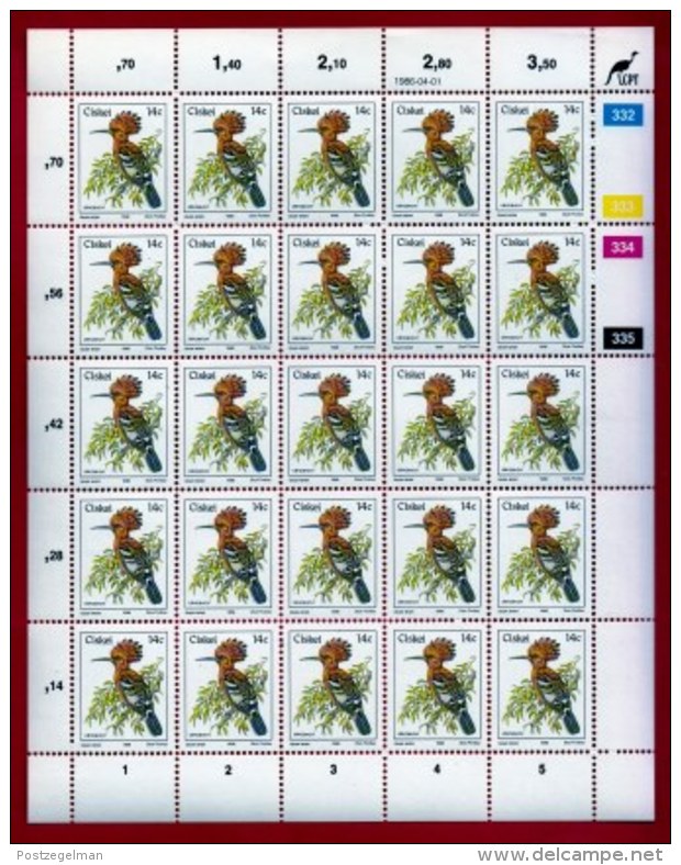 CISKEI, 1985, Mint Stamps In Full Sheets, MI 97, Bird 14 Cent, S915 - Bophuthatswana