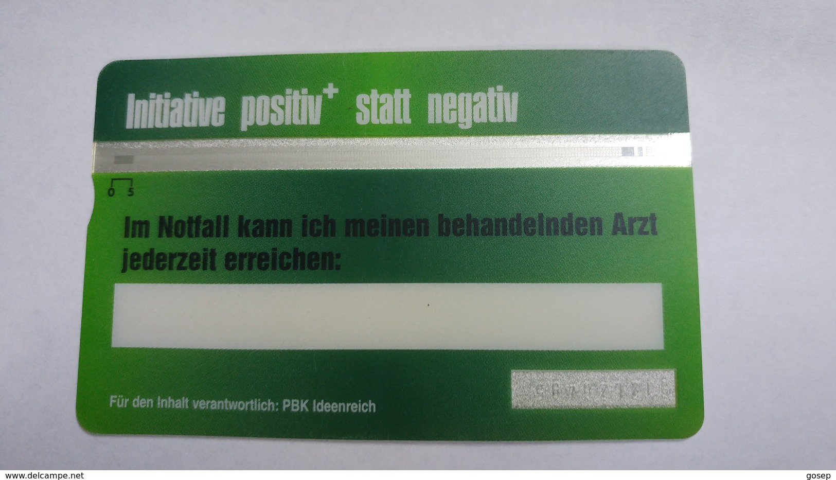 Austria-(f483)-initiative Positiv-(5e)-(912l)-tirage-30.010-used Card+1 Card Prepiad Free - Austria