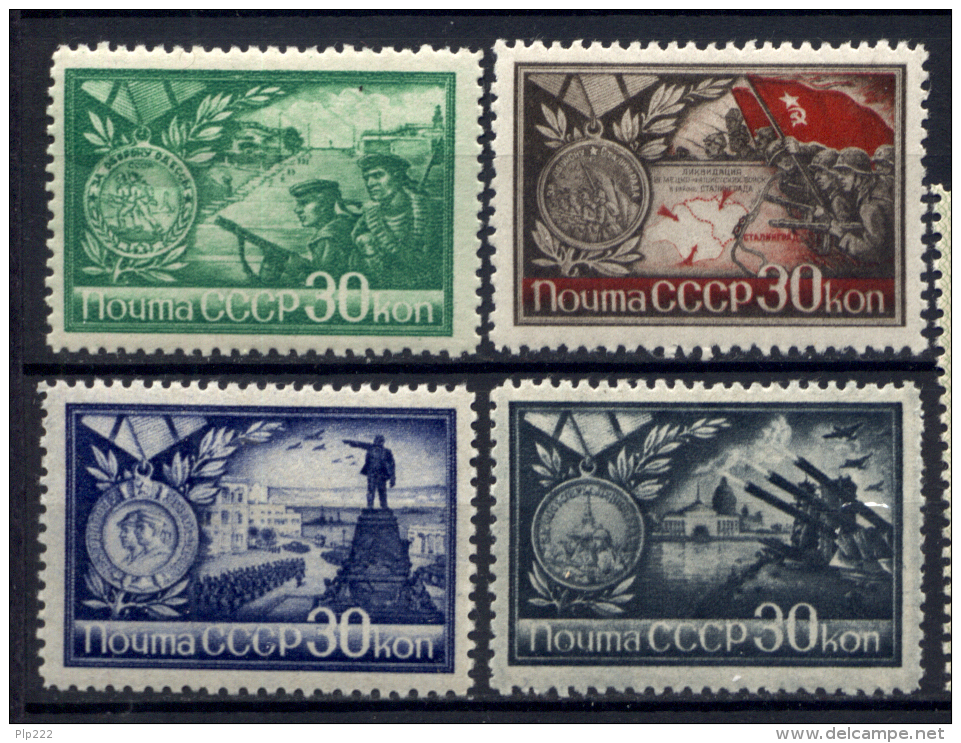 Russia 1944 Unif. 924/27 */MH VF - Unused Stamps