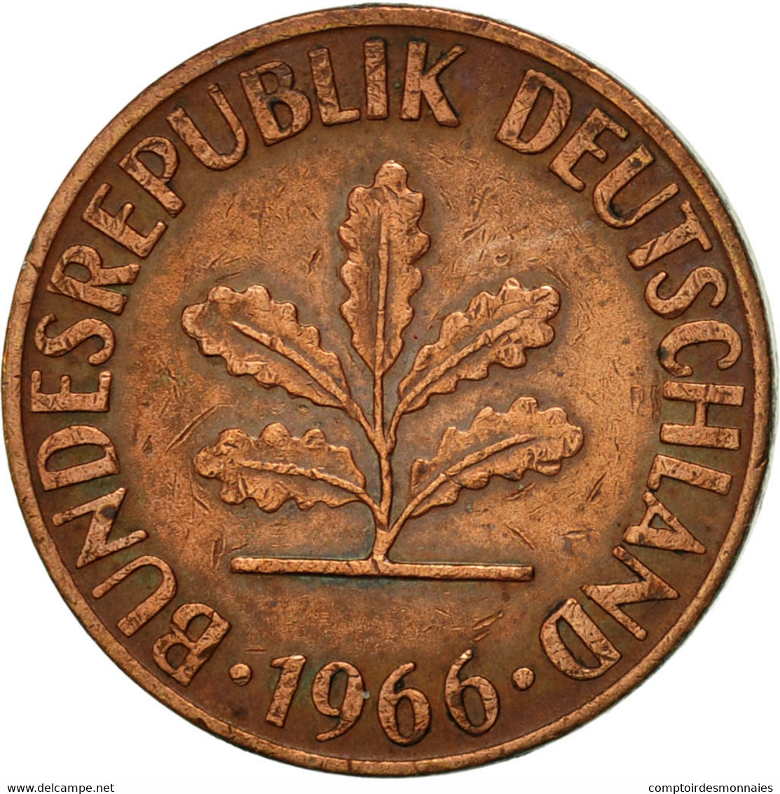 Monnaie, République Fédérale Allemande, Pfennig, 1966, Munich, TTB, Copper - 1 Pfennig