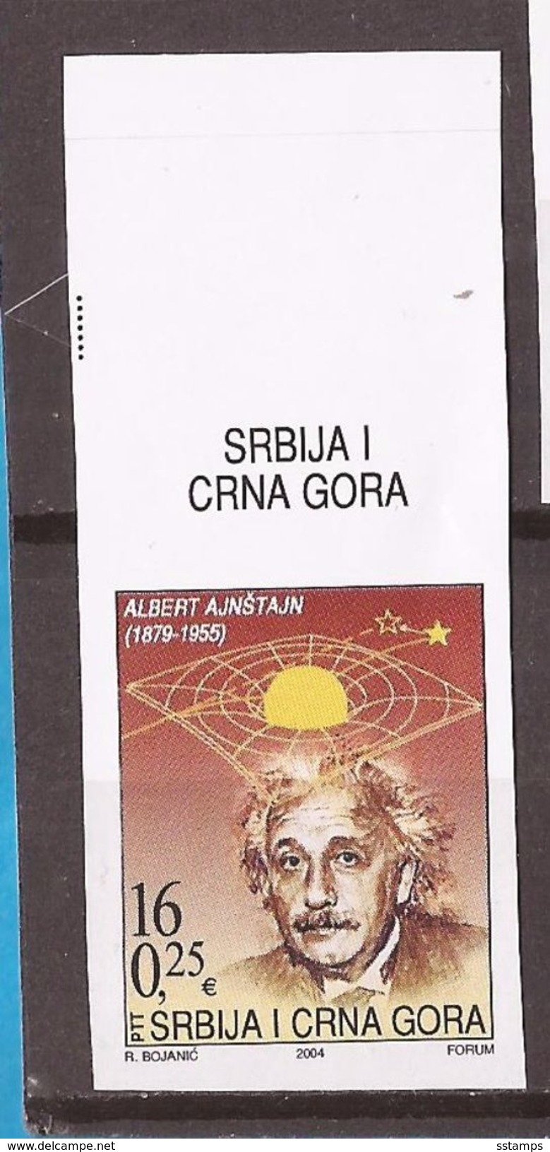 2004 3193  ALBERT EINSTEIN    RRR IMPERFORATE SRBIJA SERBIA CRNA GORAMONTENEGR JUGOSLAVIJA JUGOSLAWIEN  MNH - Albert Einstein