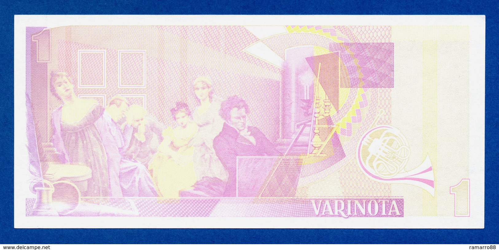 De La Rue Giori S.A. Varinota Beethoven Color Trial #06 - Specimen Test Note Unc - Specimen