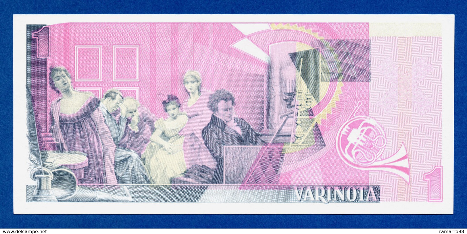 De La Rue Giori S.A. Varinota Beethoven Color Trial #09 - Specimen Test Note Unc - Specimen