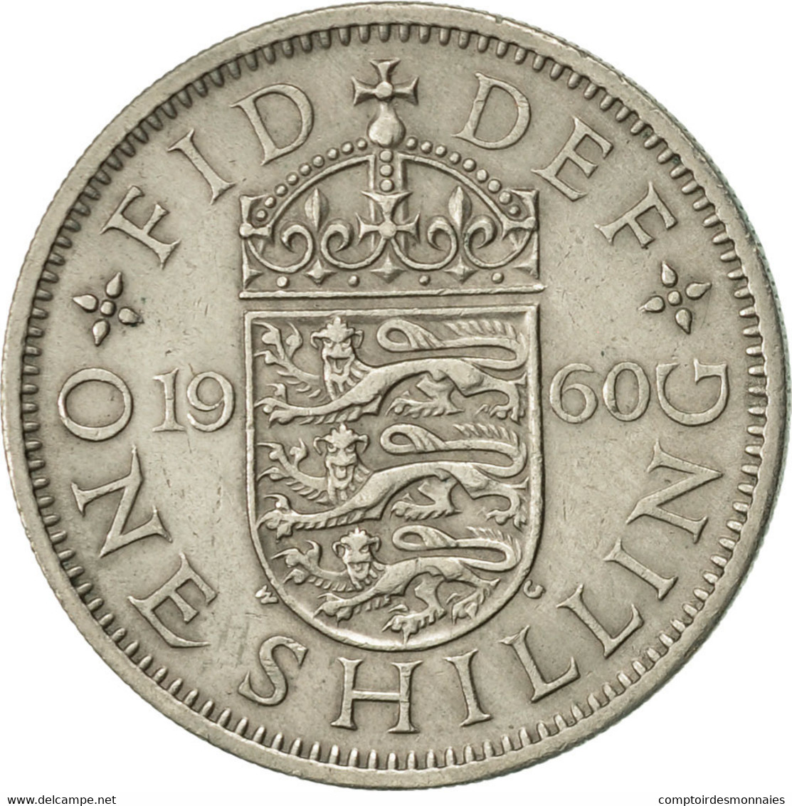 Monnaie, Grande-Bretagne, Elizabeth II, Shilling, 1960, TTB, Copper-nickel - I. 1 Shilling