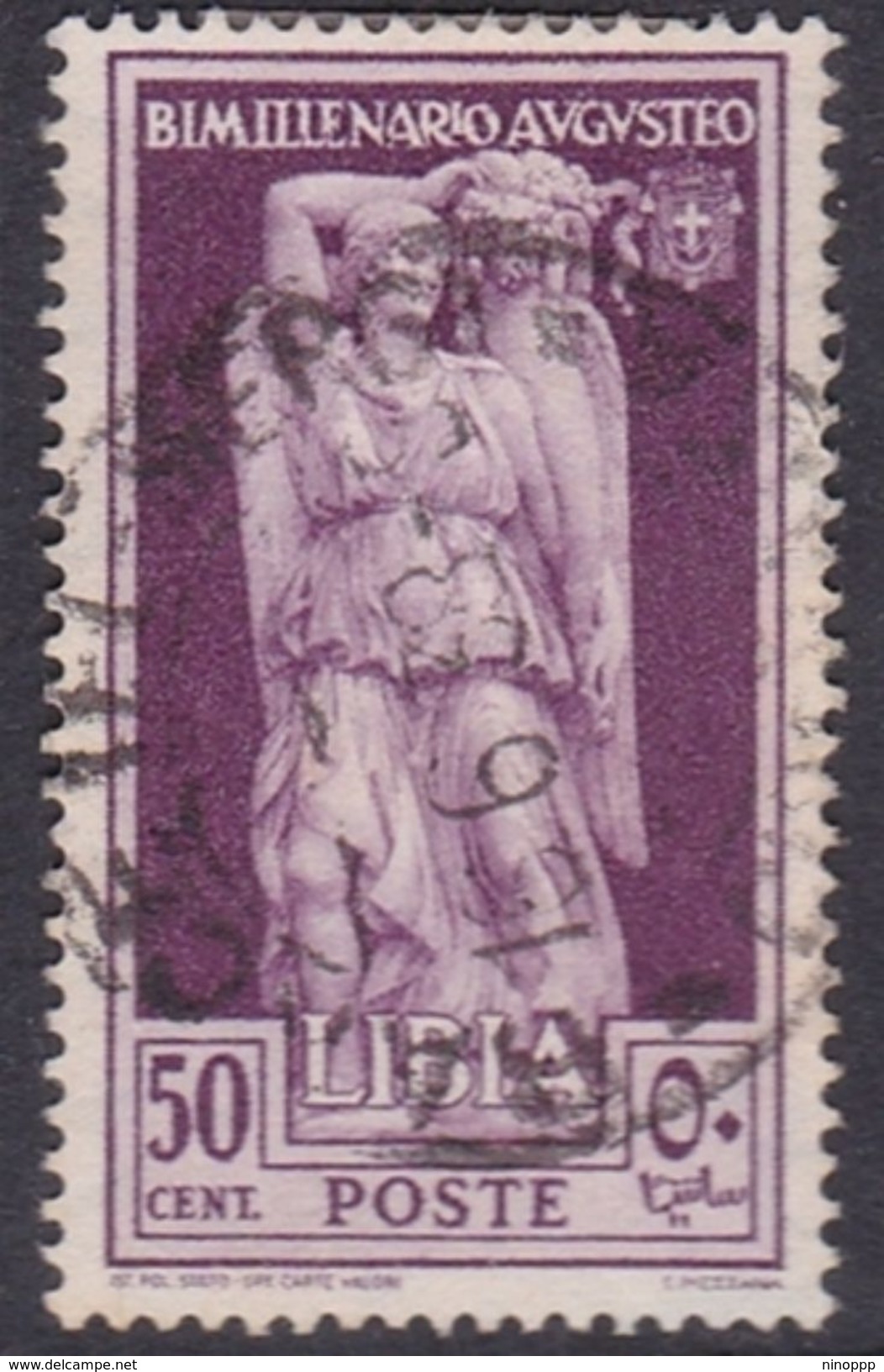 Italy-Colonies And Territories-Libya S 155 1938 Augustus Birth Bimillenary,50c Lilac,used - Libya