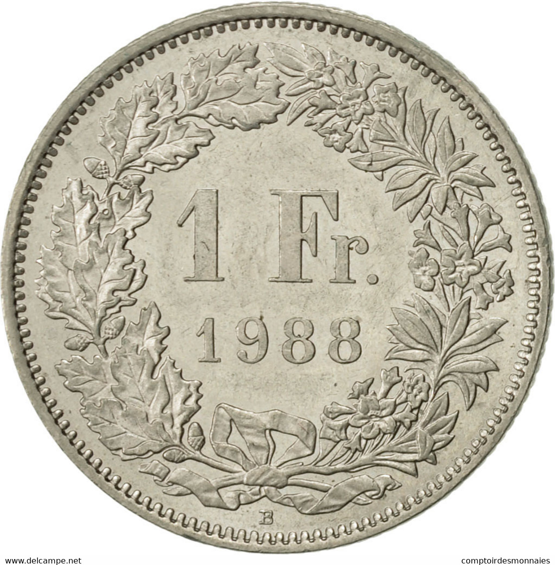 Monnaie, Suisse, Franc, 1988, Bern, TTB+, Copper-nickel, KM:24a.3 - Otros & Sin Clasificación