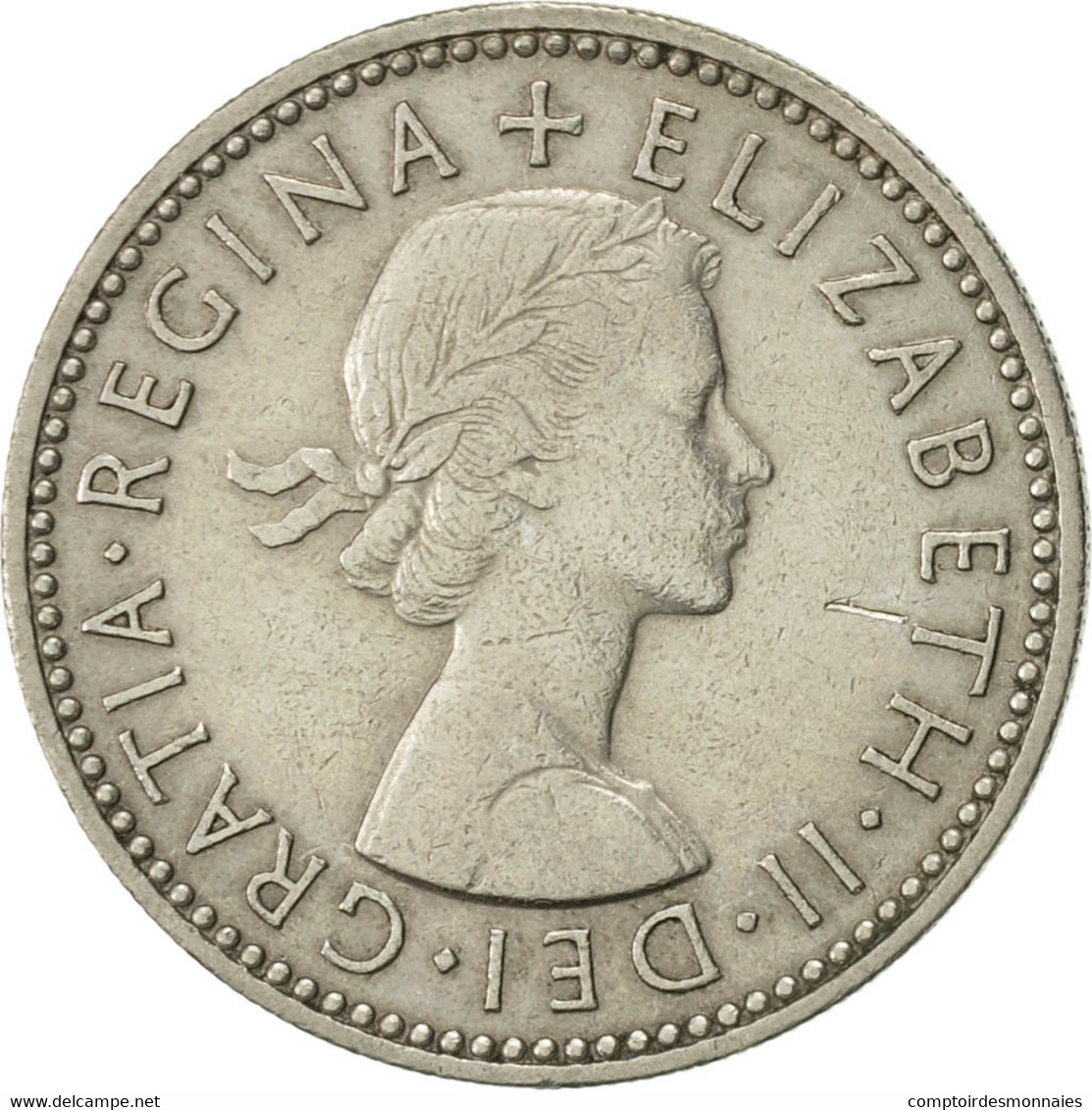 Monnaie, Grande-Bretagne, Elizabeth II, Shilling, 1955, TTB, Copper-nickel - I. 1 Shilling