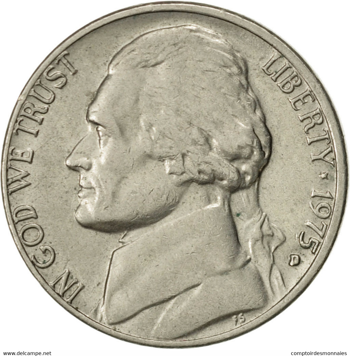 Monnaie, États-Unis, Jefferson Nickel, 5 Cents, 1975, U.S. Mint, Denver, TTB+ - 1938-…: Jefferson