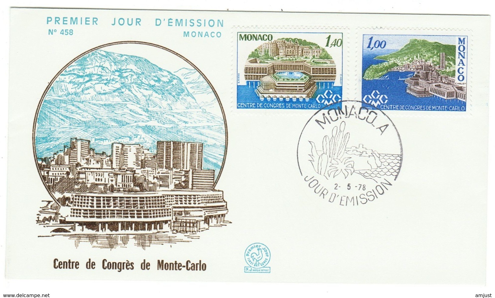 Monaco // FDC // 1978 // Centre De Congrès De Monte-Carlo - FDC