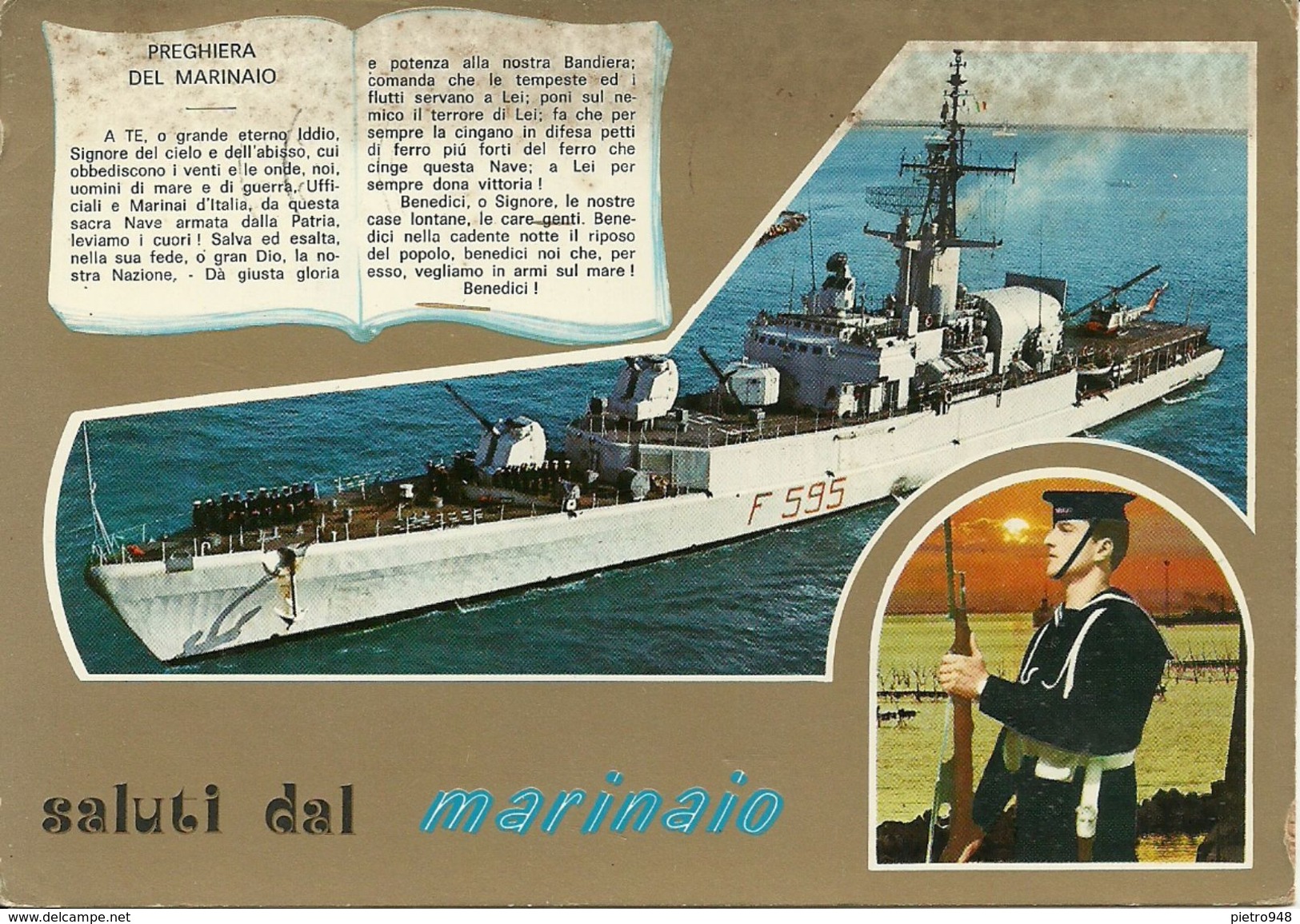 Fregata "Carlo Margottini", F 595 Marina Militare Italiana E Preghiera Del Marinaio - Oorlog