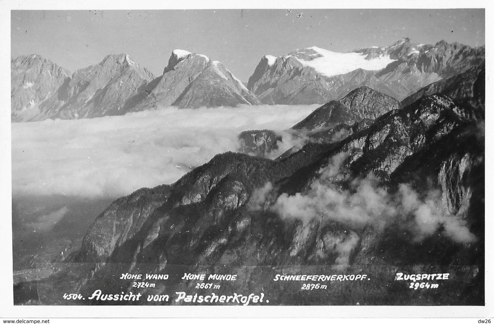 Aussicht Vom Patscherkofel - Hohe Wand, Hohe Munde, Zugspitze, Schneefernerkopf - Carte Non Circulée - Other & Unclassified