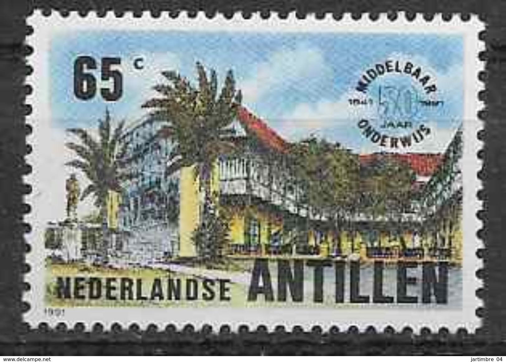 1991 ANTILLES NEERLANDAISES 908 ** Collège, Palmier - Antilles