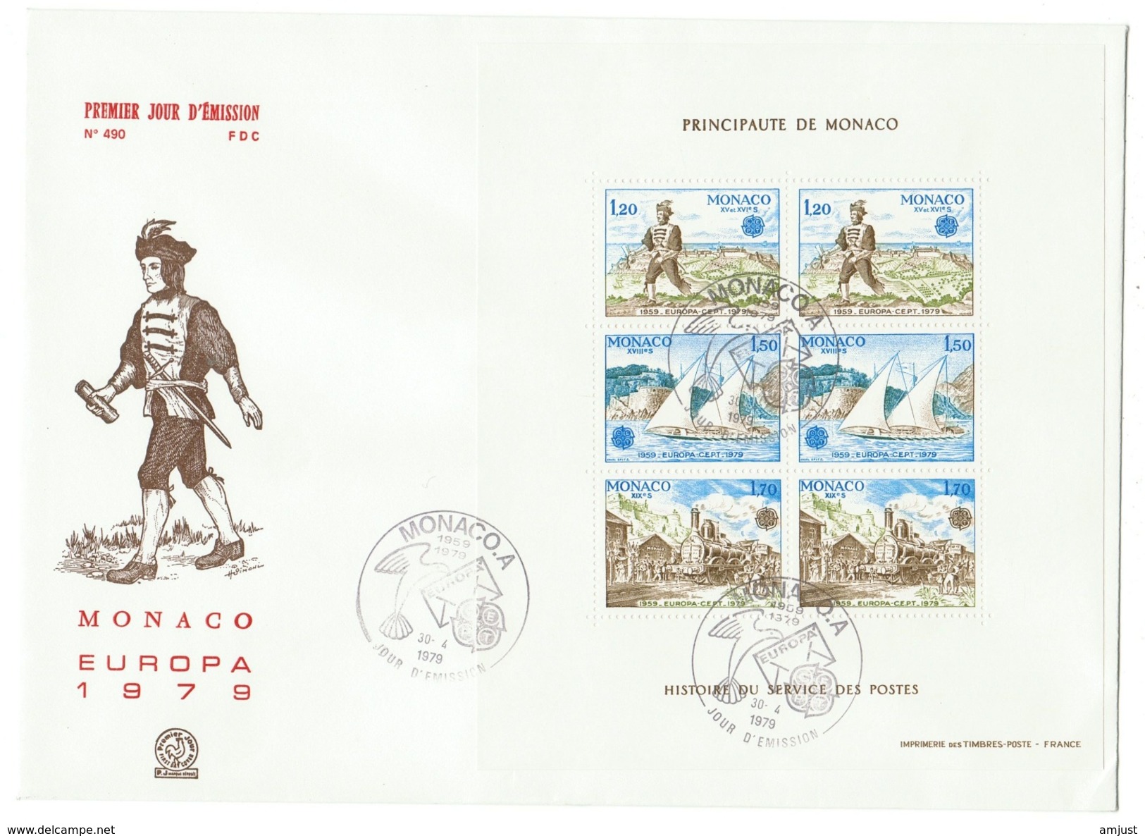 Monaco // FDC // 1979 // Europa 1979 (Bloc-feuillet) - FDC