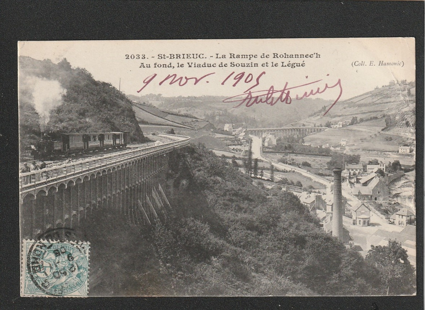 Saint Brieux Train Sur La Rampe 1905 (DEFAUTS: PLIURE  Legere è D  TTB Tenue  )  Ti 495) - Saint-Brieuc