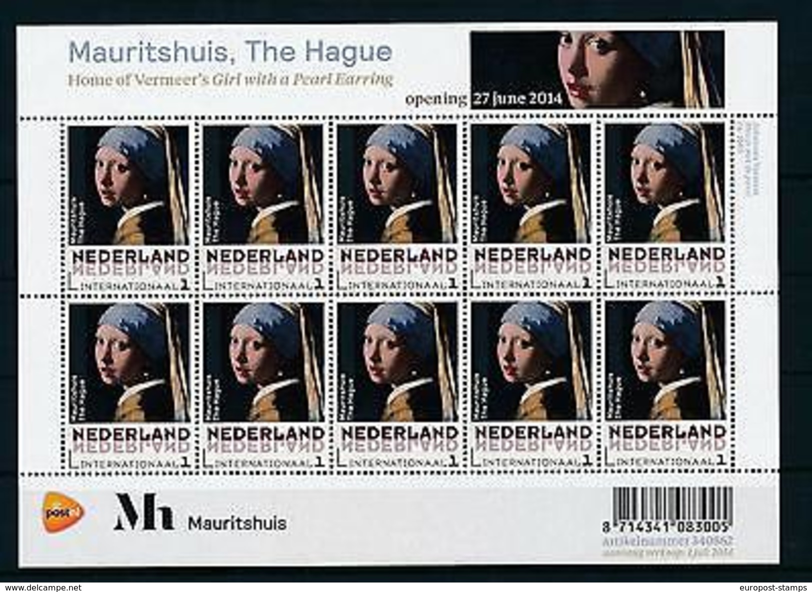 [16743] Netherlands Niederlande 2014 Home Of Vermeer MS Sheet MNH # 3197 - Other & Unclassified