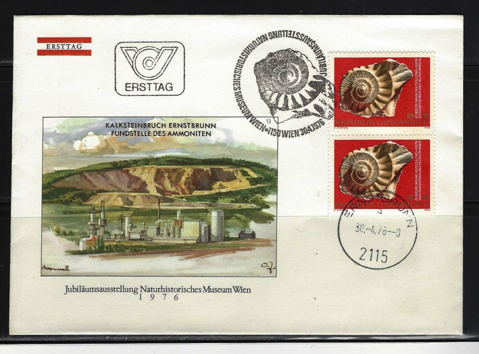 ÖSTERREICH - FDC Mi-Nr. 1510 Jubiläumsausstellung Des Naturhistorischen Museums Wien Stempel Wien + Ernstbrunn (28) - FDC