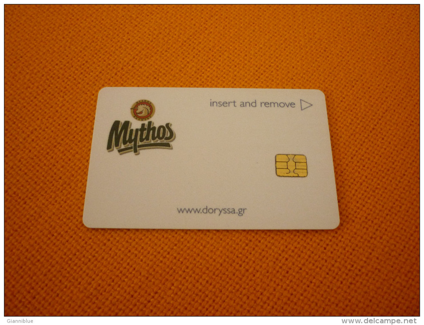 Greece Samos Doryssa Hotel Chip Room Key Card (Mythos Beer/vin/cerveza/bier) - Publicité