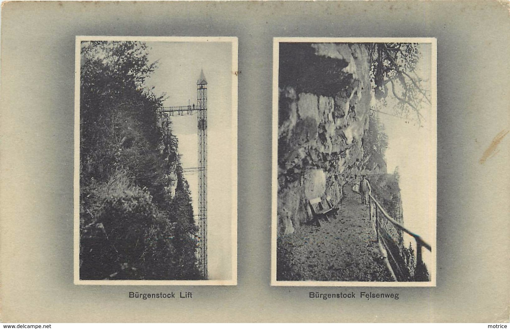 BÜRGENSTOCK - Lift; Felsenweg, Carte Multivues. - Altri & Non Classificati