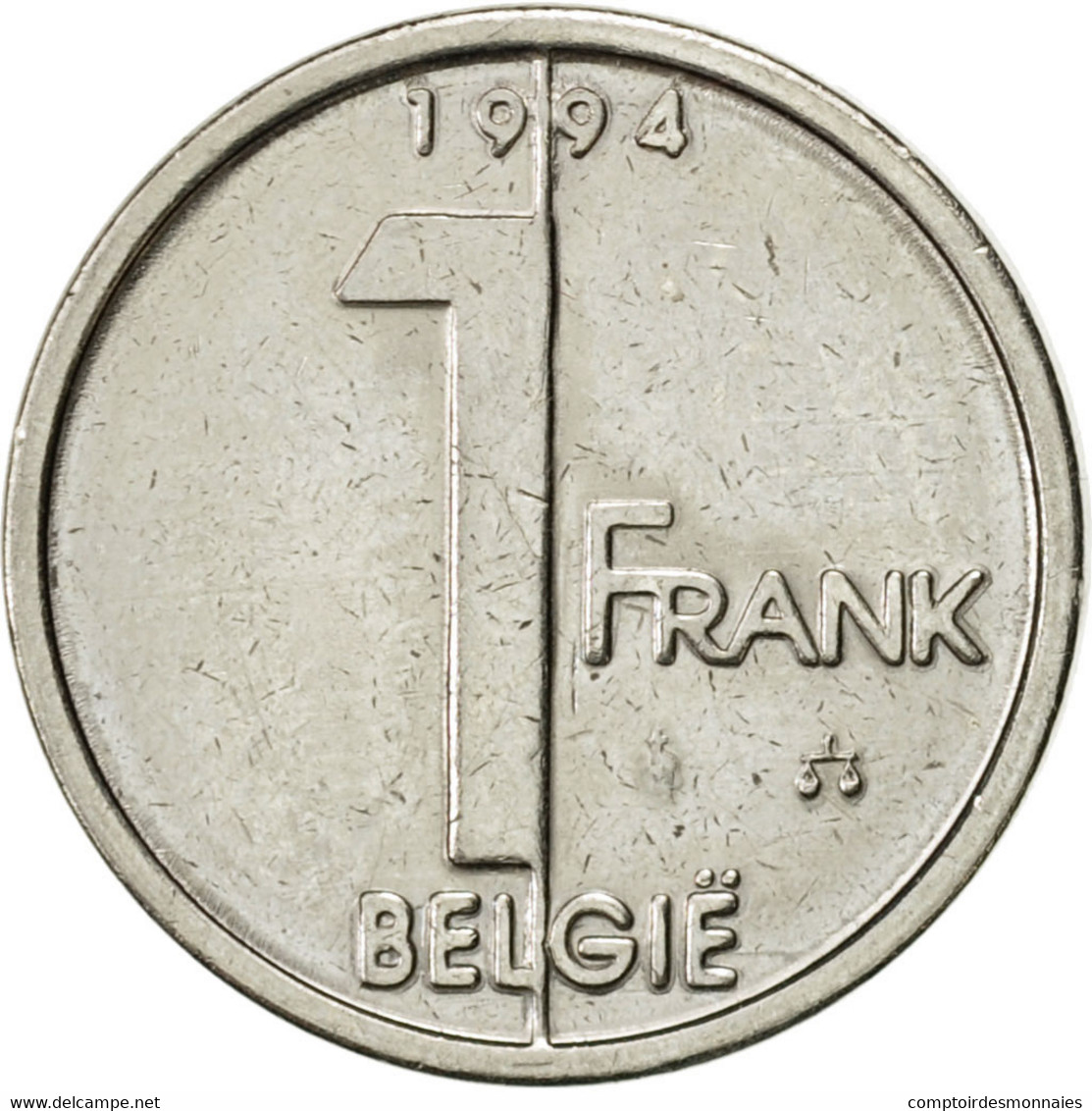 Monnaie, Belgique, Albert II, Franc, 1994, Bruxelles, TTB+, Nickel Plated Iron - 1 Frank