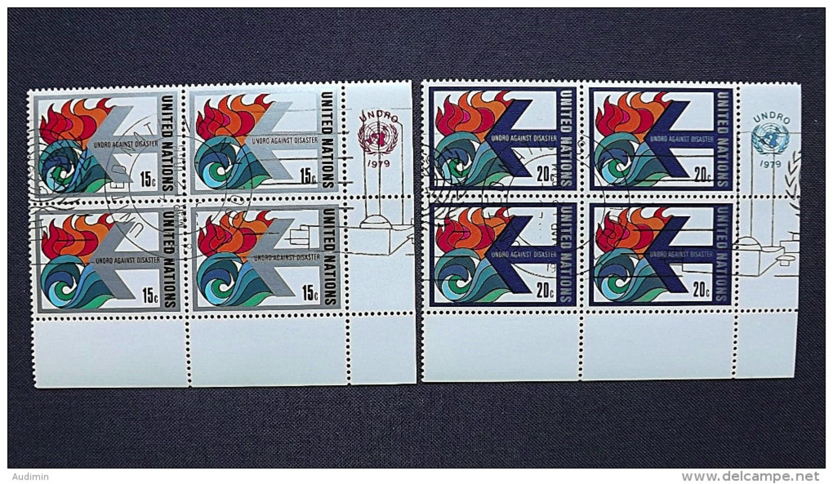 UNO-New York 332/3 Yv 300/1 Sc 308/9 Oo/FDC-cancelled EVB ´D´, Koordinierungsstelle Der UNO Für Katastropenhilfe (UNDRO) - Used Stamps