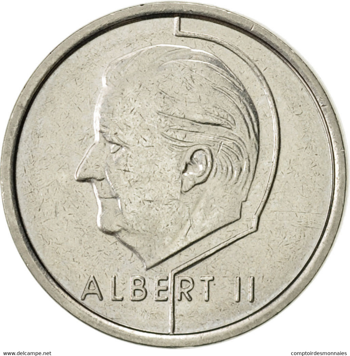Monnaie, Belgique, Albert II, Franc, 1997, Bruxelles, TTB+, Nickel Plated Iron - 1 Franc