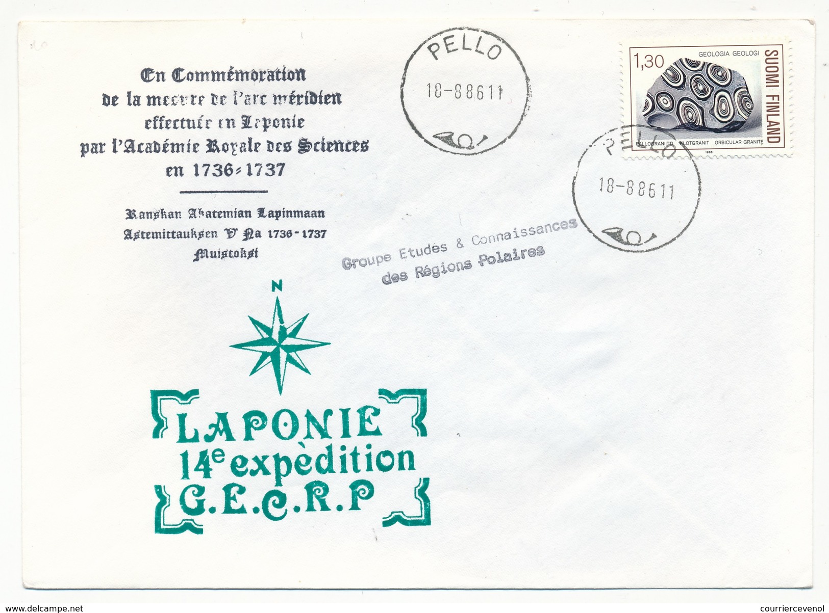 FINLANDE - 2 Enveloppes Commémoratives - Mesure De L'Arc Méridien En Laponie -1986 - Storia Postale