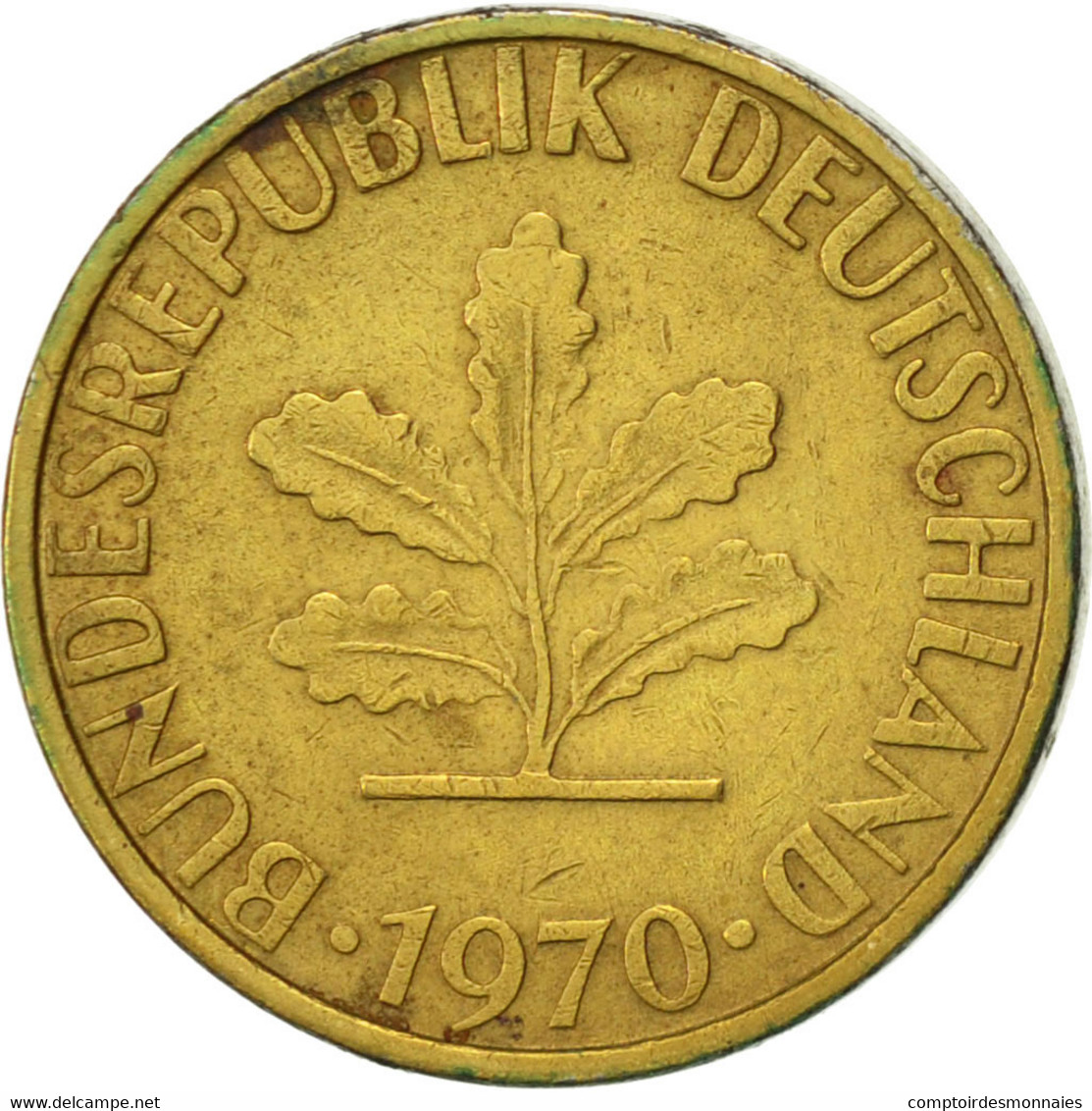 Monnaie, République Fédérale Allemande, 5 Pfennig, 1970, Stuttgart, TTB+ - 5 Pfennig