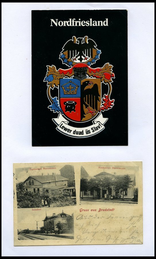 BAHNPOST Hamburg-Süderlügum (verschiedene Züge Und Typen ), 1926-1933, 12 Belege, Dazu U.a. Gruß Aus Karte Vom Bahnhof B - Franking Machines (EMA)