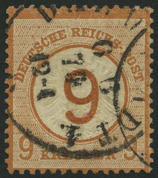 Dt. Reich 30 O, 1874, 9 Auf 9 Kr. Braunorange, Pracht, Gepr. Pfenninger, Mi. 600.- - Used Stamps