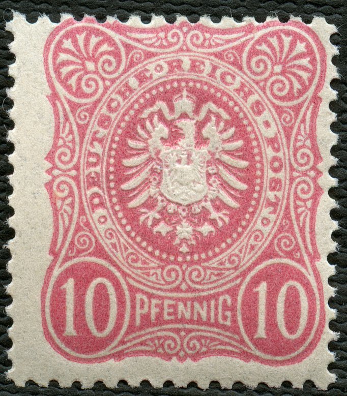 Dt. Reich 41ab **, 1880, 10 Pf. Eosin, Postfrisch, Pracht, Attestkopie Wiegand Eines Ehemaligen Viererblocks, Mi. 80.- - Other & Unclassified