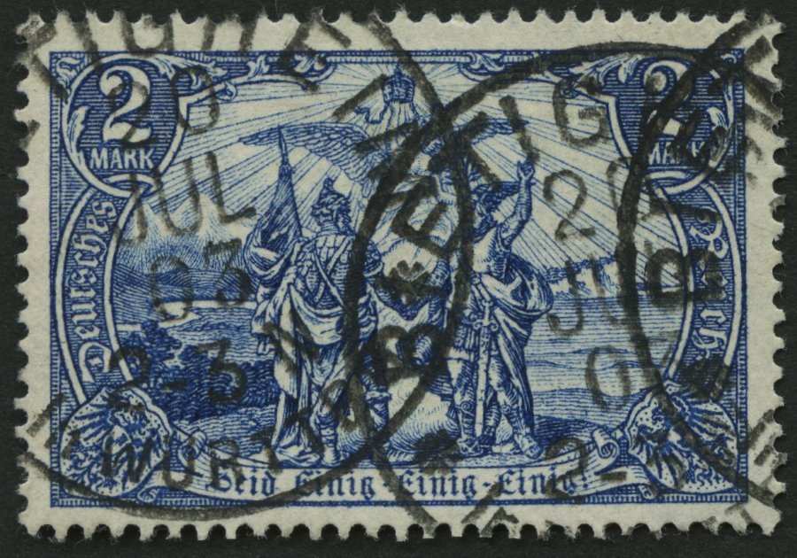 Dt. Reich 79 O, 1902, 2 M. Gotische Inschrift, Pracht, Mi. 130.- - Other & Unclassified