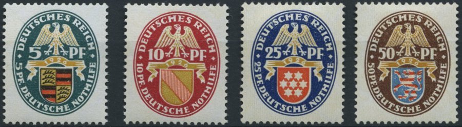 Dt. Reich 398-401 *, 1926, Nothilfe, Falzreste, Prachtsatz, Mi. 70.- - Usados