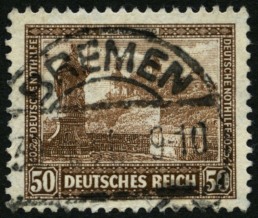 Dt. Reich 453 O, 1930, 50 Pf. Feste Marienberg, Pracht, Mi. 110.- - Used Stamps