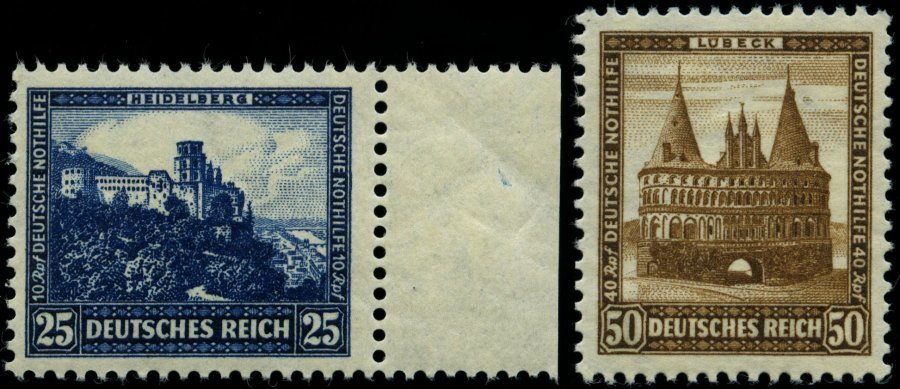 Dt. Reich 461/2 **, 1931, 25 Und 50 Pf. Nothilfe, 2 Prachtwerte, Mi. 235.- - Used Stamps