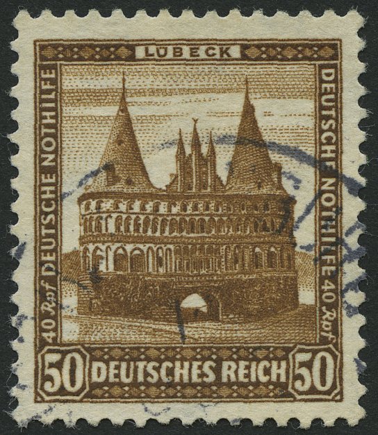 Dt. Reich 462 O, 1931, 50 Pf. Lübeck, Holstentor, Pracht, Mi. 100.- - Used Stamps