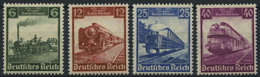 Dt. Reich 580-83 **, 1935, 100 Jahre Eisenbahn, Prachtsatz, Mi. 130.- - Otros & Sin Clasificación