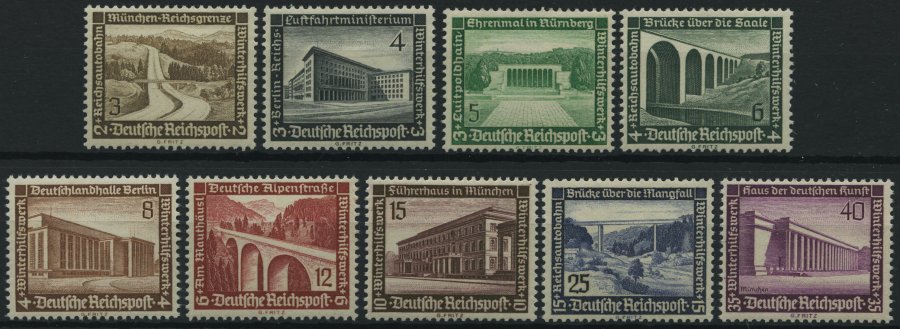 Dt. Reich 634-42 **, 1936, Bauten, Prachtsatz, Mi. 80.- - Otros & Sin Clasificación