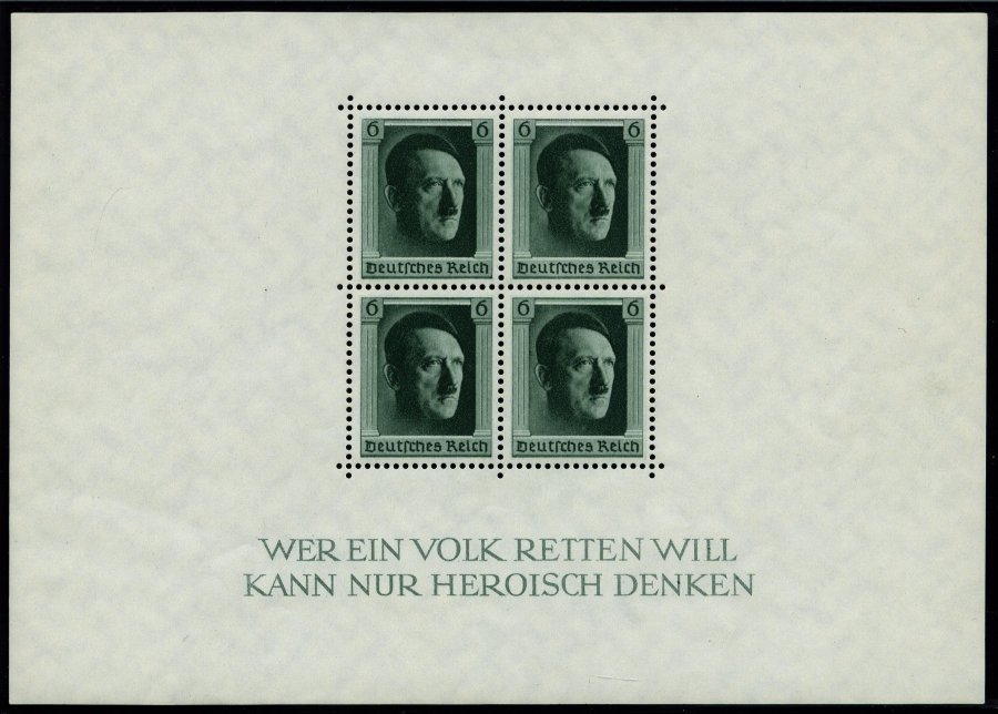 Dt. Reich Bl. 7 **, 1937, Block Hitler, Pracht, Mi. 70.- - Otros & Sin Clasificación