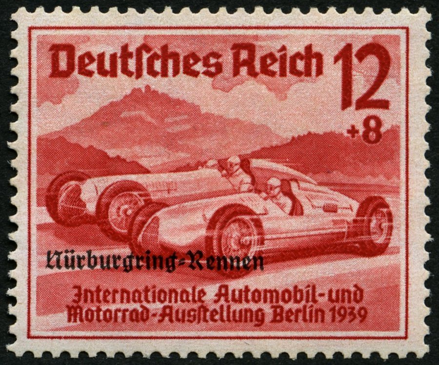 Dt. Reich 696 **, 1939, 12 Pf. Nürburgring-Rennen, Pracht, Mi. 95.- - Otros & Sin Clasificación