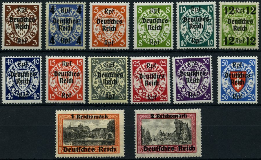 Dt. Reich 716-29 **, 1939, Danzig, Prachtsatz, Mi. 220.- - Otros & Sin Clasificación