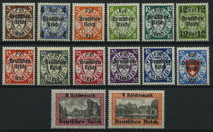 Dt. Reich 716-29 *, 1939, Danzig, Falzrest, Prachtsatz, Mi. 65.- - Otros & Sin Clasificación