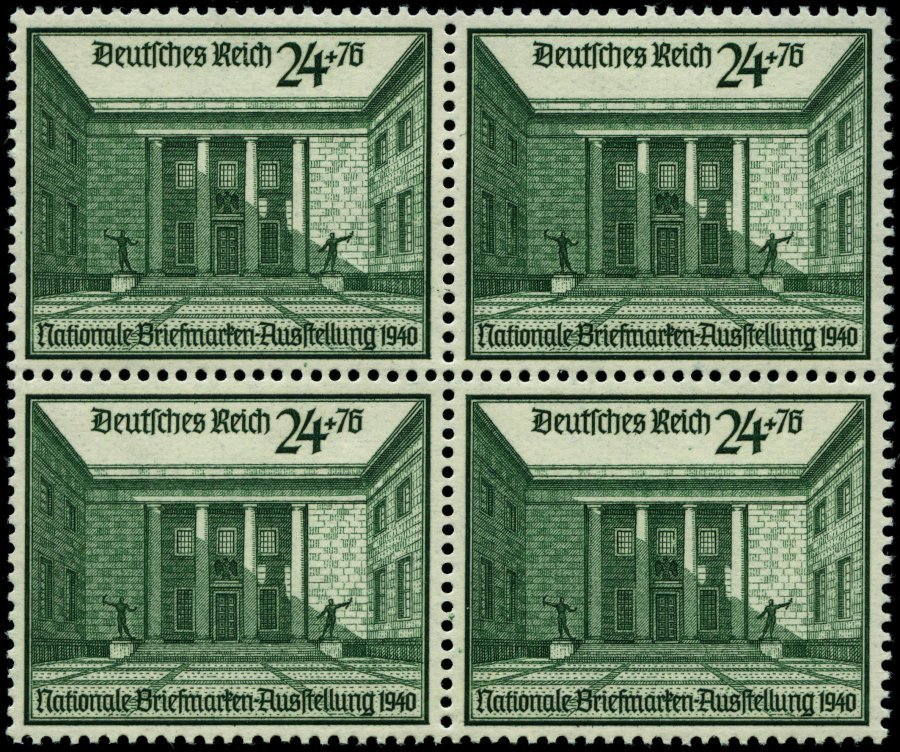 Dt. Reich 743 VB **, 1940, 24 Pf. Briefmarkenausstellung Im Viererblock, Pracht, Mi. 144.- - Otros & Sin Clasificación